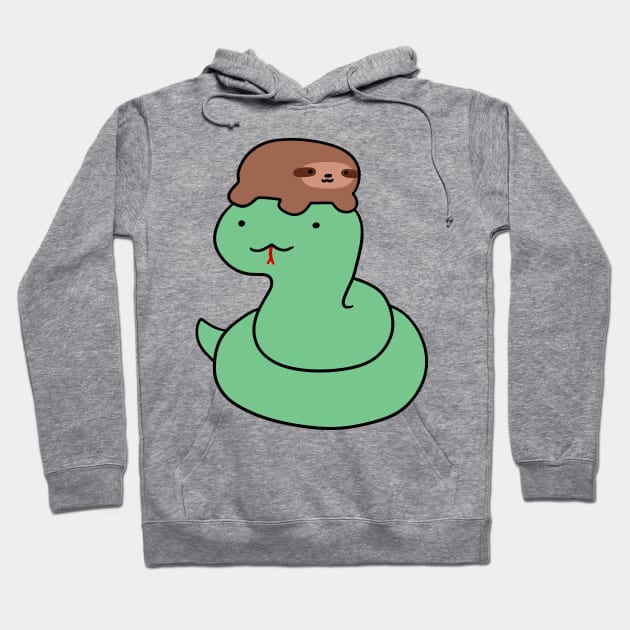 Snake and Tiny Sloth Hoodie by saradaboru